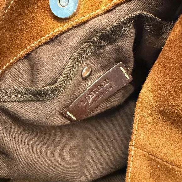 Classic Suede Hobo Bag in Chestnut Brown - Picture 5 of 6